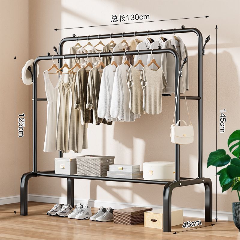 简约晾衣架落地卧室挂衣架室内阳台家用晒衣服架宿舍晾衣杆衣帽架|undefined