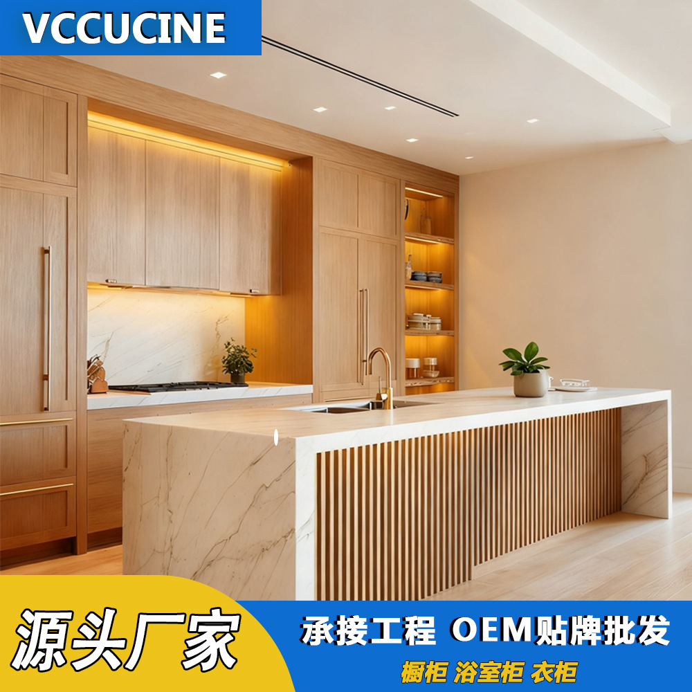 Foshan foreign trade cabinet manufacturer light luxury simple Australian cabinet wholesale export engineering wholesale cabinet factory