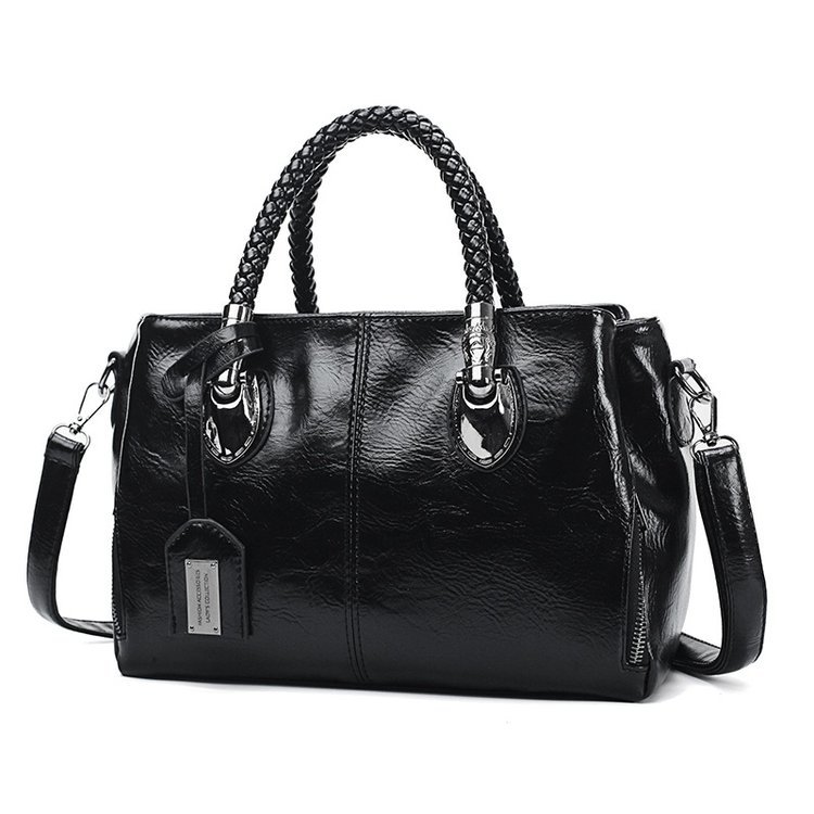 European and American retro women's bag trend, new cross-border hand-held shoulder crossbody bag made of oil wax leather for export, one piece, global consignment undefined