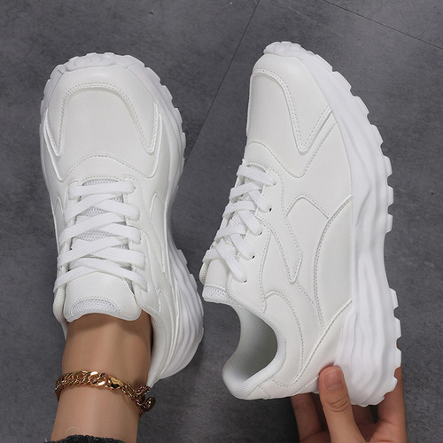 New women's sports shoes trendy white sneakers chunky dad shoes spring and autumn casual sports shoes travel shoes