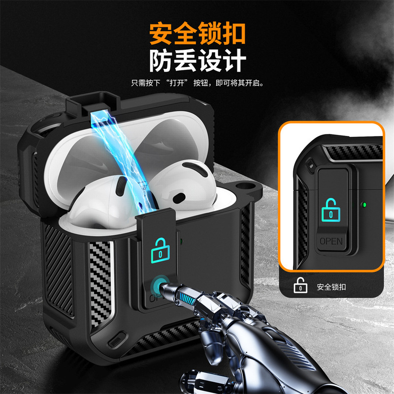 New Magnetic Case with Stand Suitable for AirPods Pro 3Rd Generation Protective Case 4Th Generation Pro 2 Apple Bluetooth Earphone Case