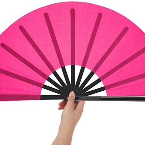 33cm de plástico Kung Fu fan Amazon Venta caliente ventilador de sonido ventilador de artes marciales puede agregar logotipo puede ser equipado con ventilador bolsa blanco