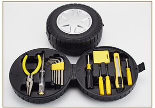 Tire tool tool set household combination tool set 15-piece combination tool