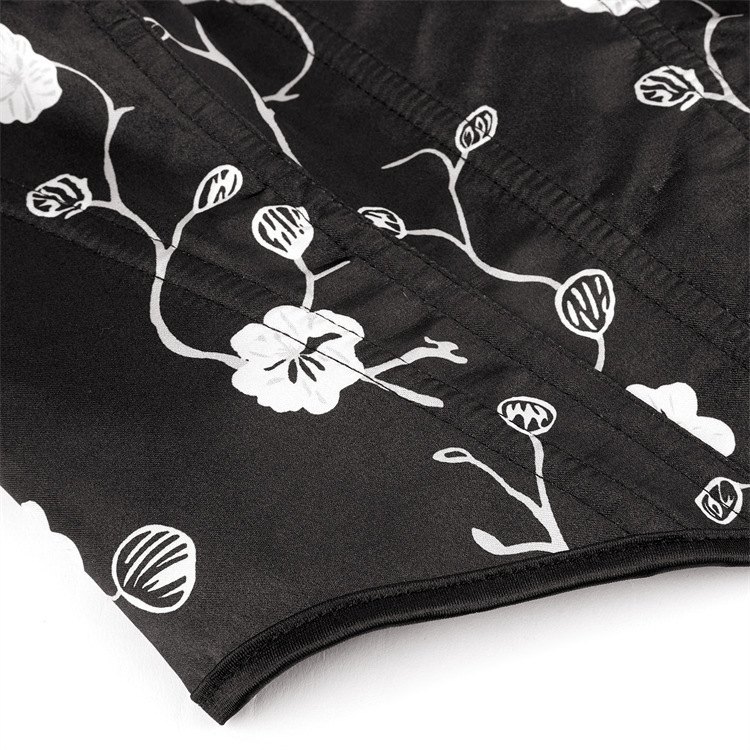 Impresión negra sexy sin correa de hombro para limpiar el pecho sexy corte corte vestimenta de forma Amazon temu transfronterizo