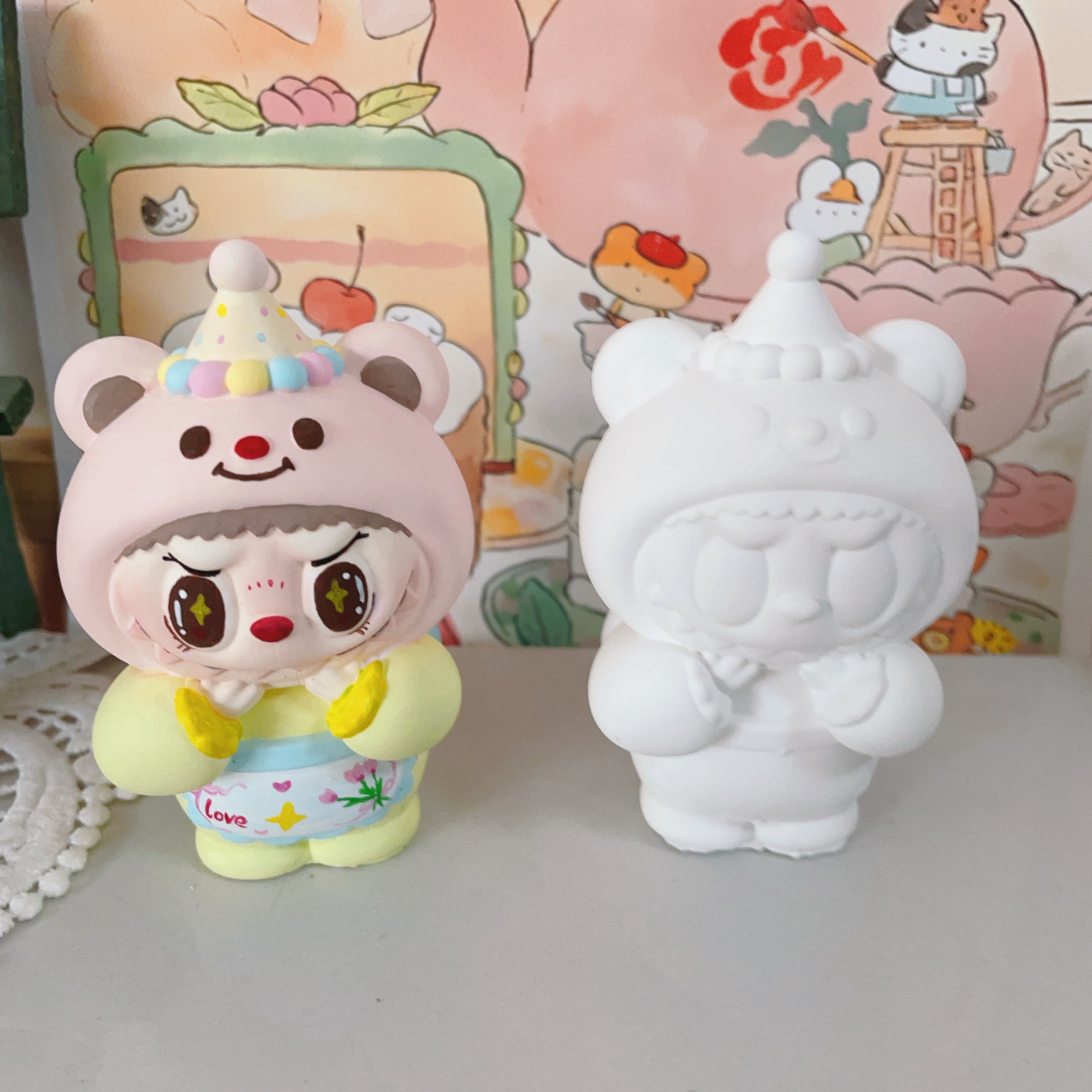 Nuevas muñecas de banda magnética fragrante pequeñas nuevas telas de tela recubiertas tridimensionales adornos creativos regalos hechos a mano