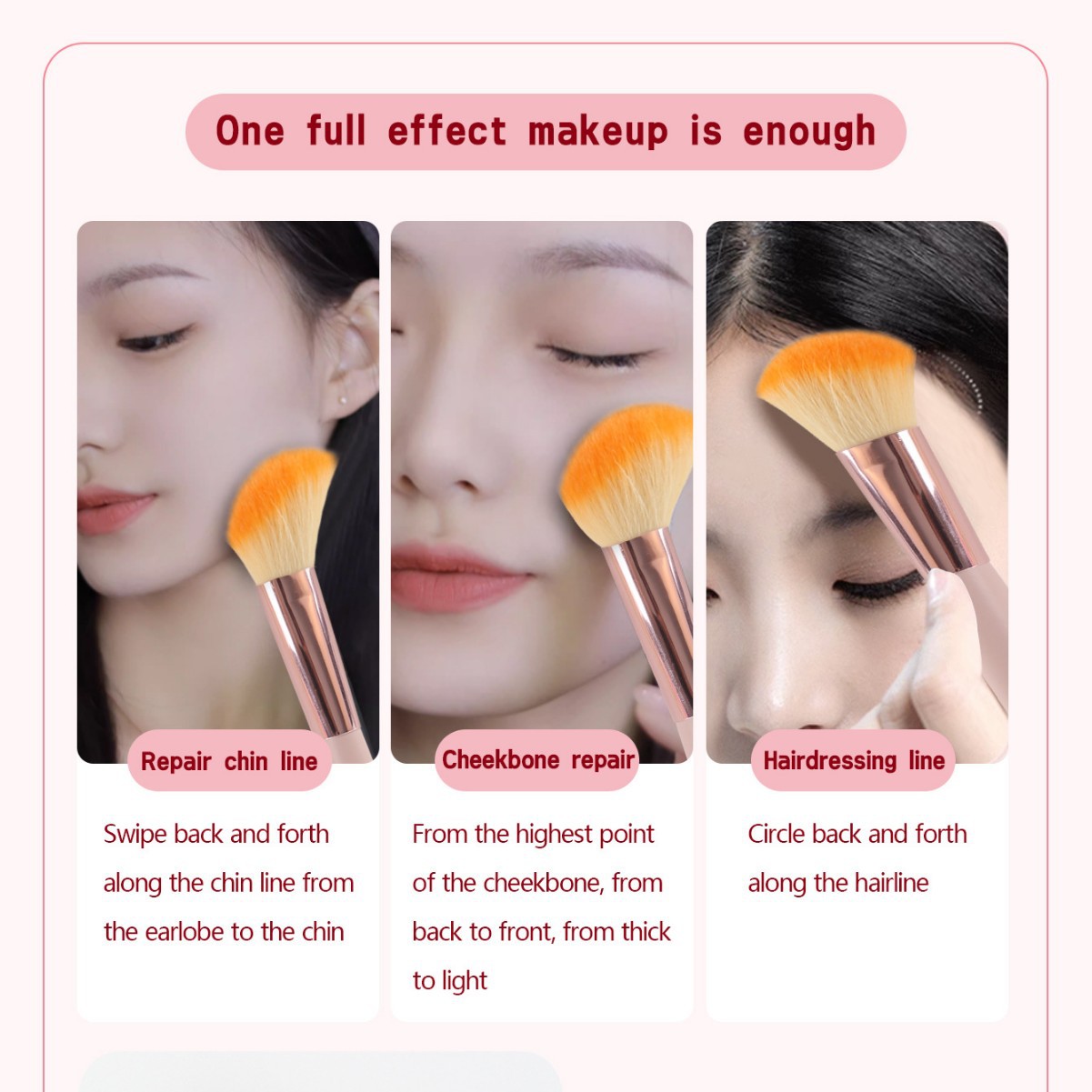 Xiyin / temua generación divergente pintura blush cepillo de maquillaje blush cepillo de maquillaje blush cepillo de fondo de alto brillo