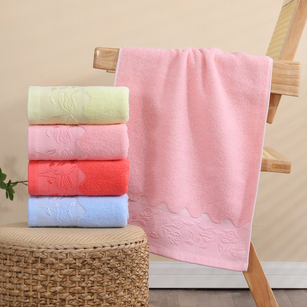 Gesichtswasch- und Badetuch aus reiner Baumwolle, für den täglichen Gebrauch im Haushalt für Erwachsene, einfarbig, vollständig aus Baumwolle, saugfähig._voghion.com