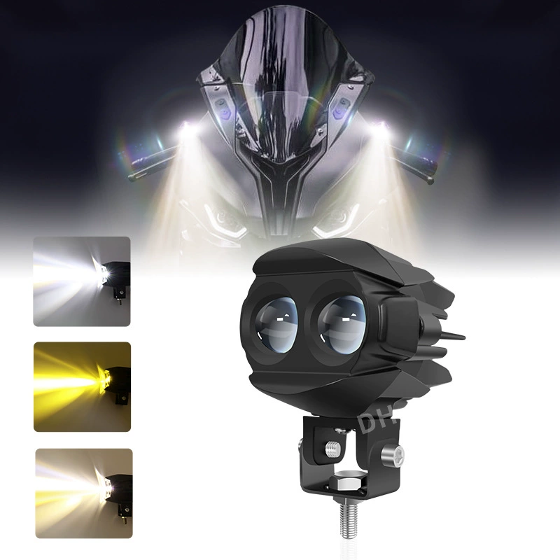 Новый мотоцикл с прожектом для водоплавающих птиц снаружи светодиодный желтый белый двухцветный электрический мотоцикл