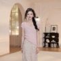 短袖新款夏季碎花针织衫