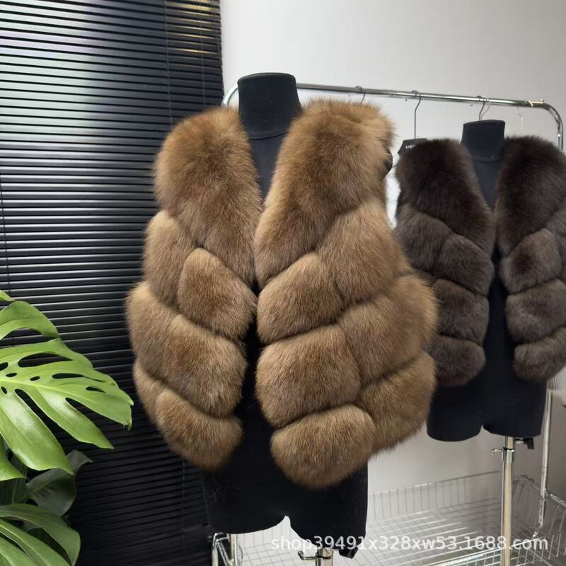 Wholesale Purchases, Contact Customer Service. 2025 New Women's Vest with Fox Fur, Wholesale in Stock, Available for Physical and Online Sales