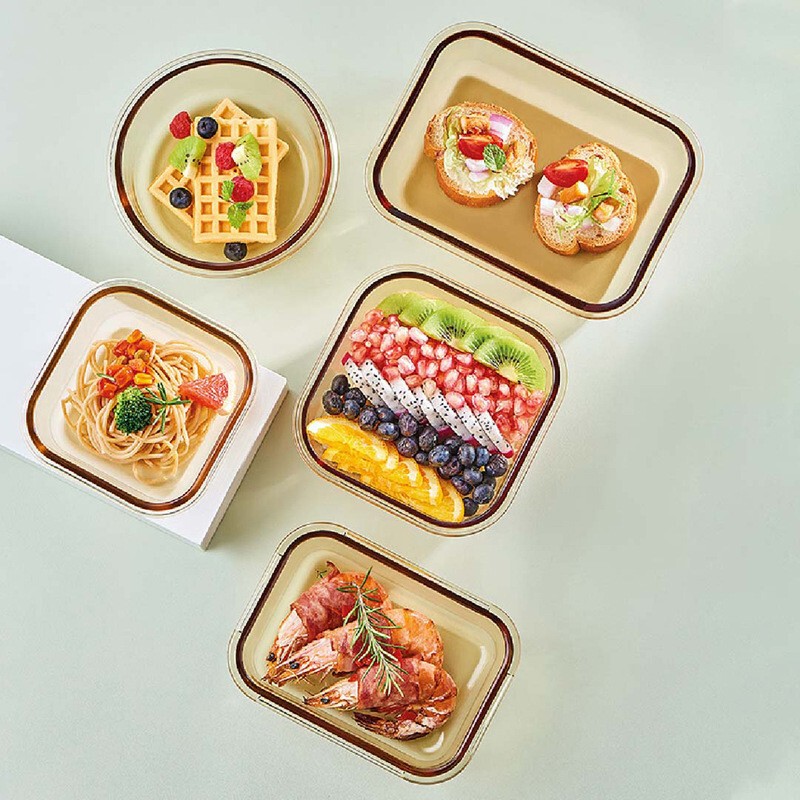 Corning glass fresh-keeping box household tableware heat-resistant microwave oven office worker student lunch box Corning glass fresh-keeping box household tableware heat-resistant microwave oven office worker student lunch box