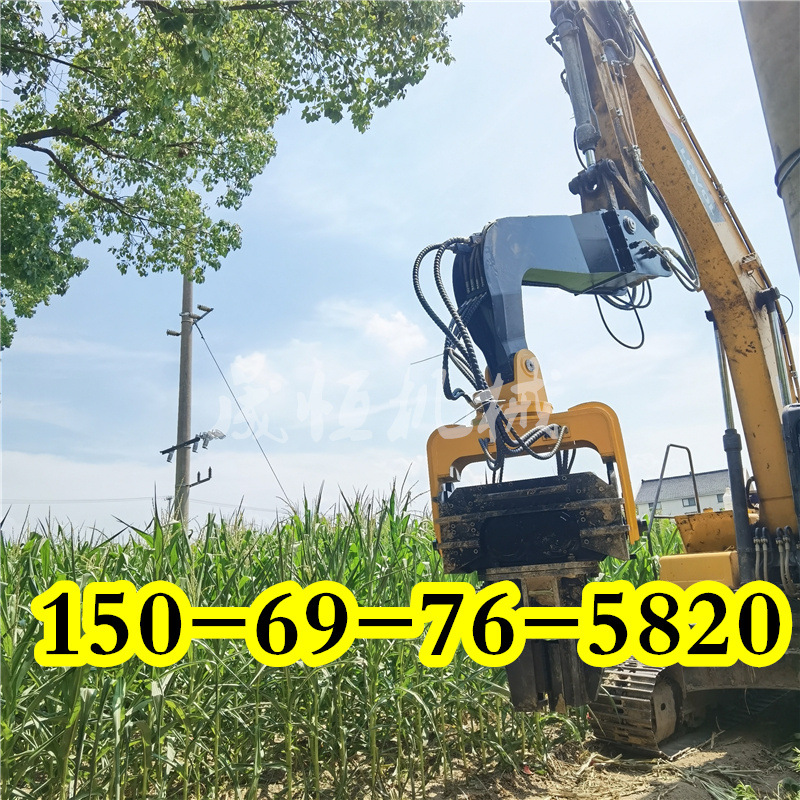 高频液压振动打桩机 内蒙古350挖机液压打桩锤钢板桩光伏桩打桩机