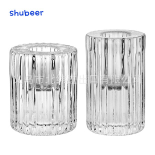 European-style Retro Glass Candlestick Aromatherapy Base Living Room Entrance Atmosphere Small Ornaments Hotel Wedding Decorations
