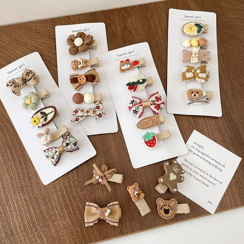 Las horquillas de color café para bebés no dañan el sudor, las pinzas para el cabello, los niños, los lindos clips, los sombreros, las mujeres 2025, las nuevas horquillas al por mayor