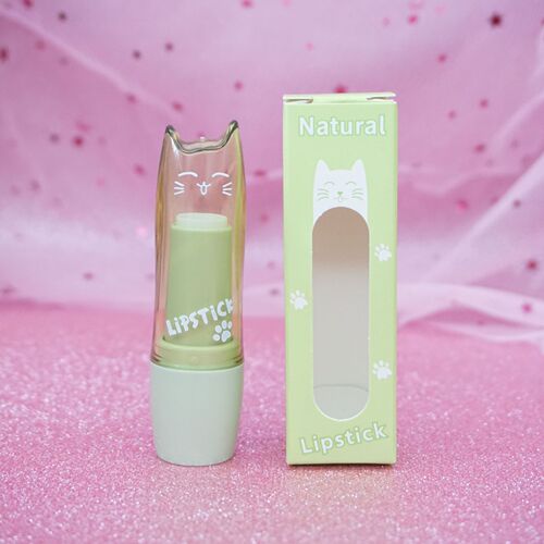 Empty Lipstick Tube Cute Pink Little Girl Cartoon Green Tea Cat Lipstick Tube 12.1mm Lipstick Tube