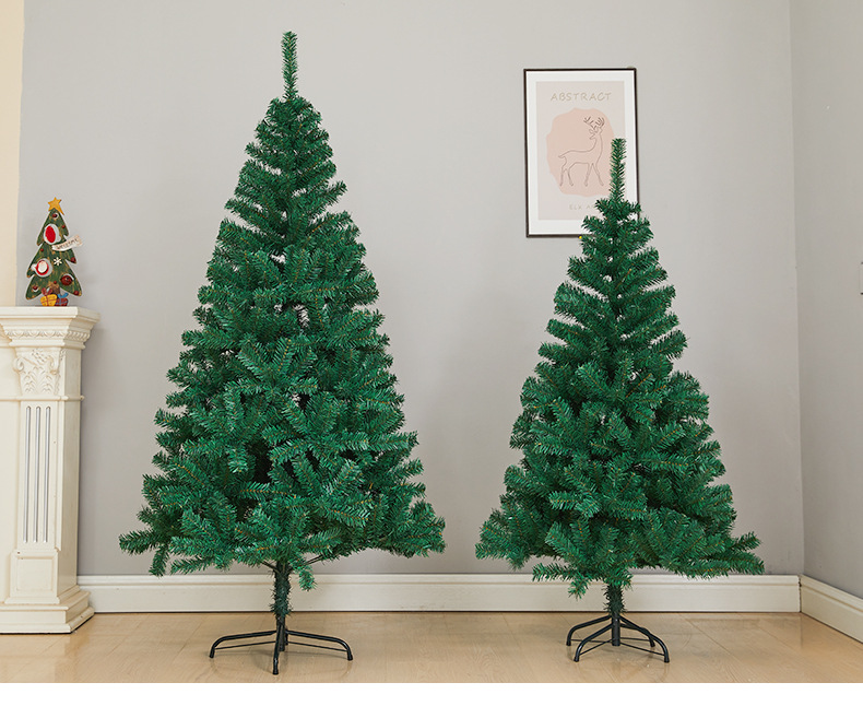 Hochwertiges PVC-Weihnachtsbaum-Set für private und gewerbliche Dekoration – verschiedene Größen (0,6 m–3 m) mit realistischen grünen Zweigen_voghion.com