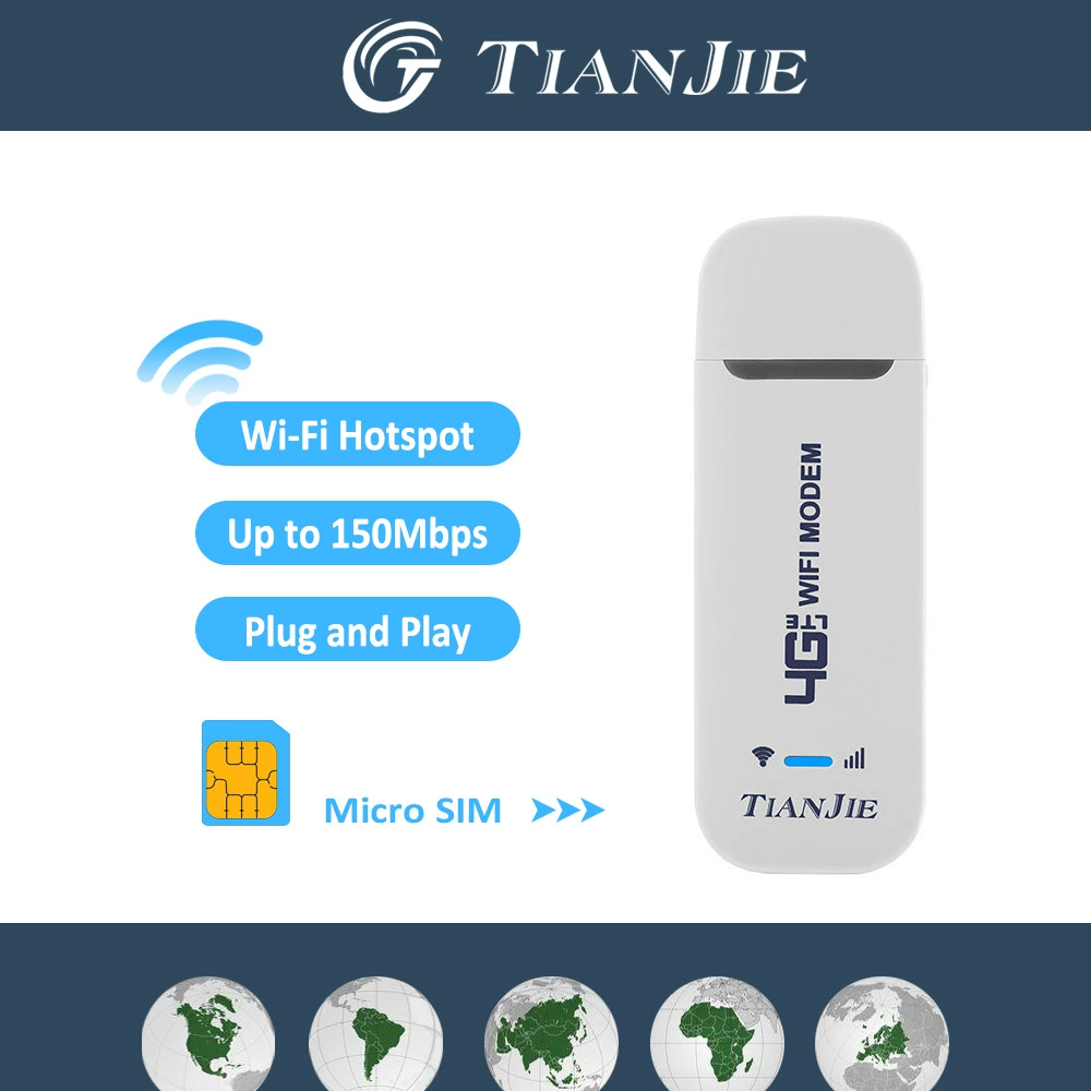 4G модем TIANJIE U800 USB, 150 Мбит/с портативная Wi‑Fi точка доступа, поддержка 10 устройств