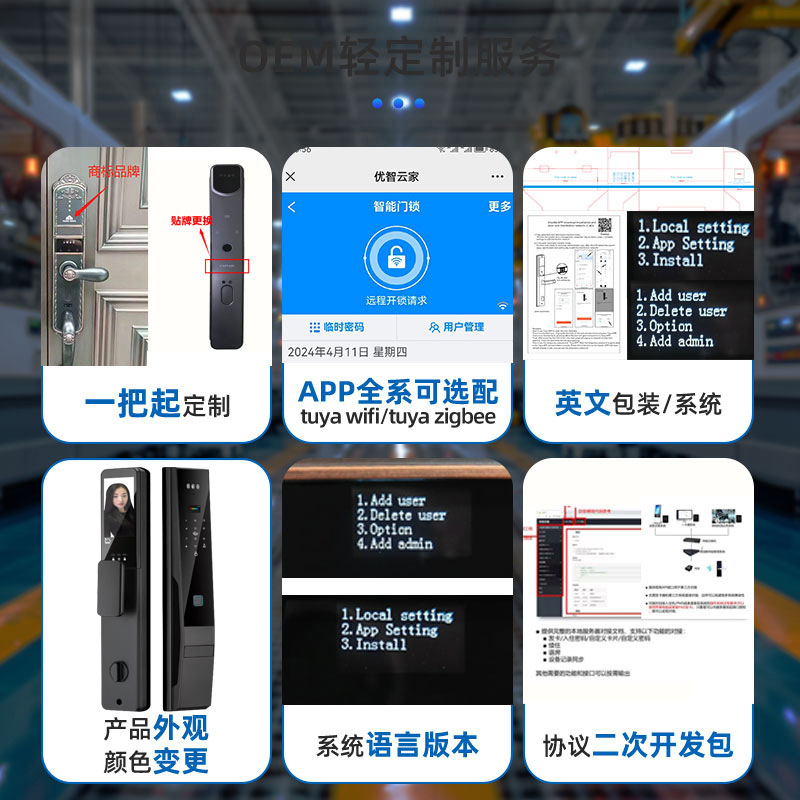 智能锁3D人脸识别智能门锁入户门指纹锁家用远程开门密码锁跨境|undefined