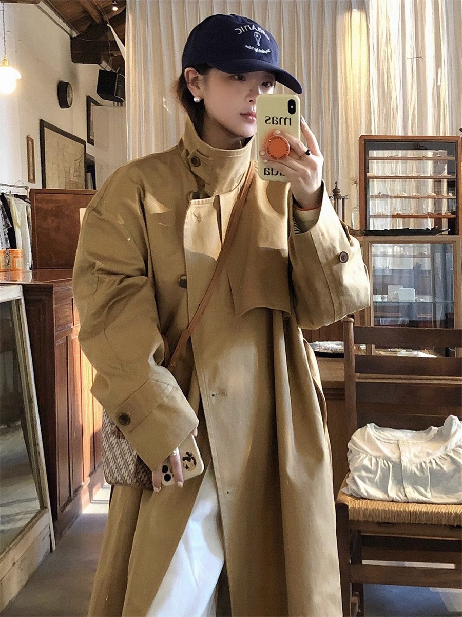 Korean Style Commuter Plaid Patchwork Coat Image 2