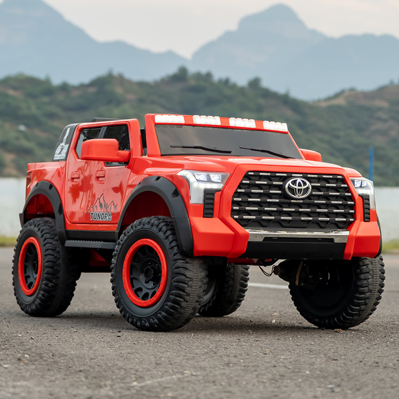 Coche de juguete eléctrico de dos personas para niños, coche de batería de control remoto, coche de regalo de cumpleaños para niños y niñas