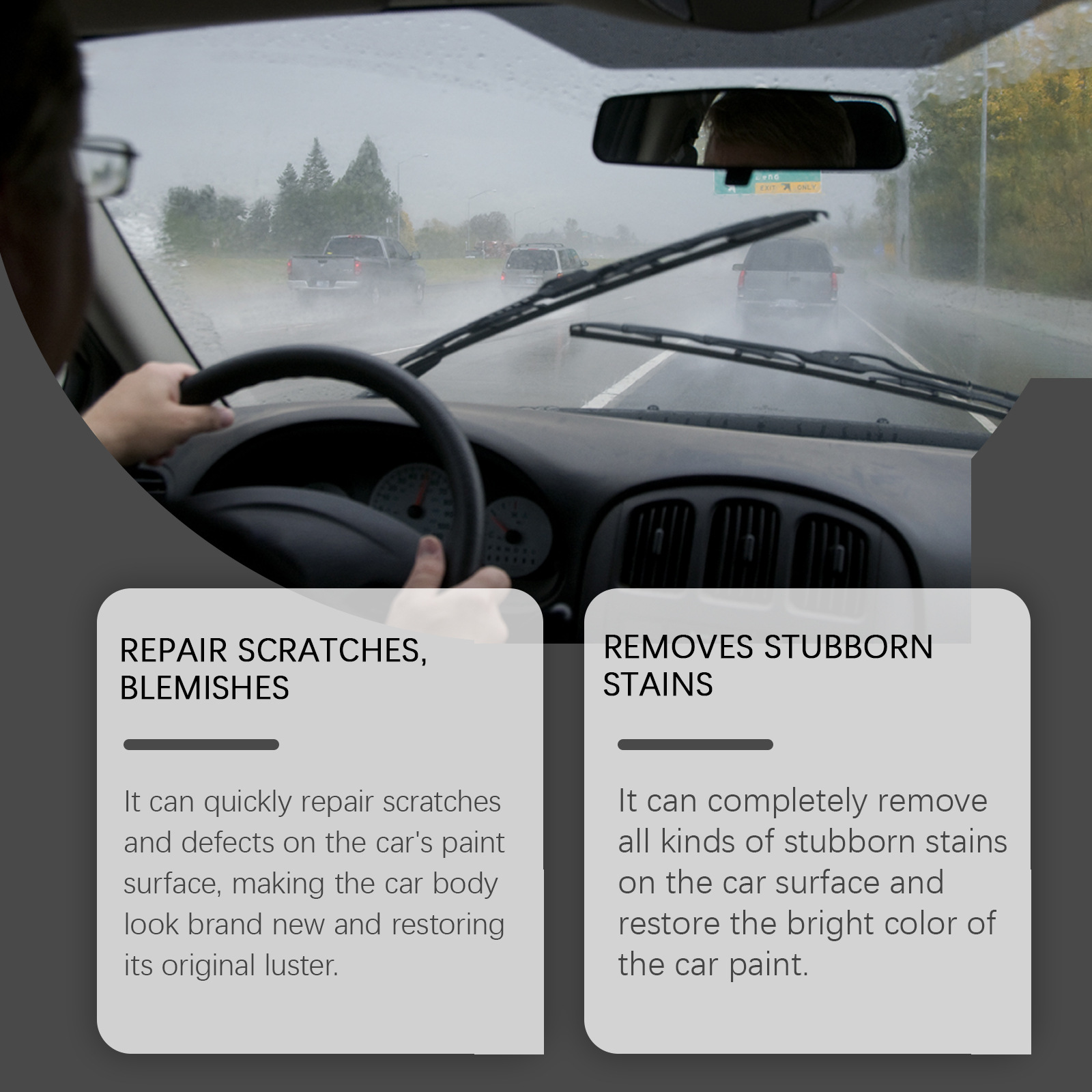 JAYSUING Vehicle Protective Mist Combination, Car Surface Brightening Maintenance, Anti-Dirty Retouching Care, Mist Combination 2