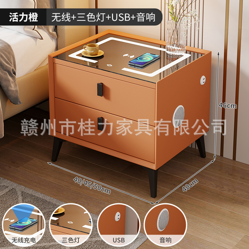 생생한 오렌지색: LED+무선 충전+USB+듀얼 블루투스 스피커