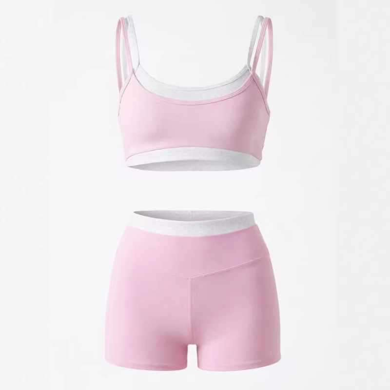 Fake Two-Piece Camisole for Women 2026 European and American Fashion Summer Y2K Spicy Girl Color-Blocking Ins-Style Short Top Set Fake Two-Piece Camisole for Women 2026 European and American Fashion Summer Y2K Spicy Girl Color-Blocking Ins-Style Short Top Set