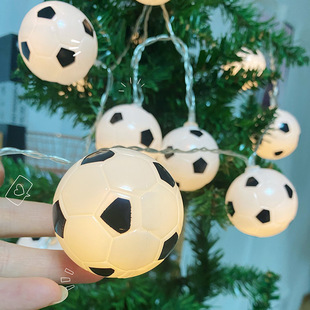 Online celebrity football Creative LED light string bar fans theme decorative light festival small string light shopping mall ball small color