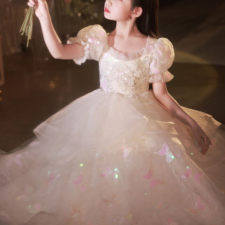 Abito da festa da principessa per bambine, elegante abito formale per recital di pianoforte, presentazioni ed eventi speciali. Abbigliamento per neonate (0-3 anni)._voghion.com