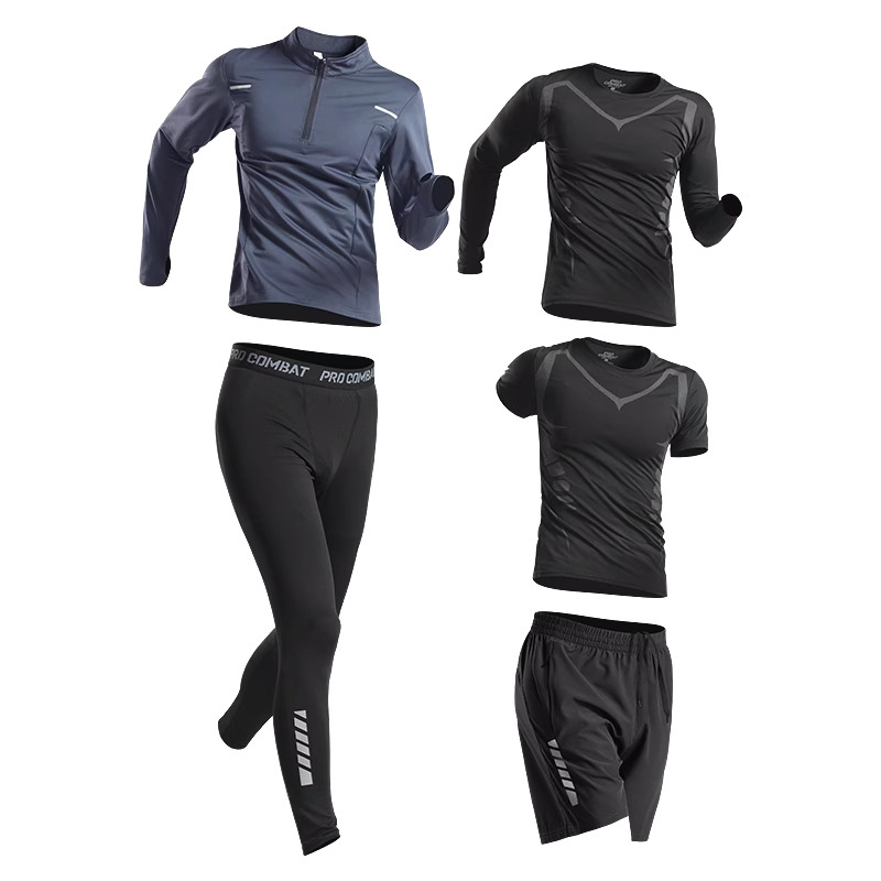 Trajes deportivos de fitness para hombres ropa de secado rápido sala de ciclismo baloncesto de primavera entrenamiento apretado equipo deportivo
