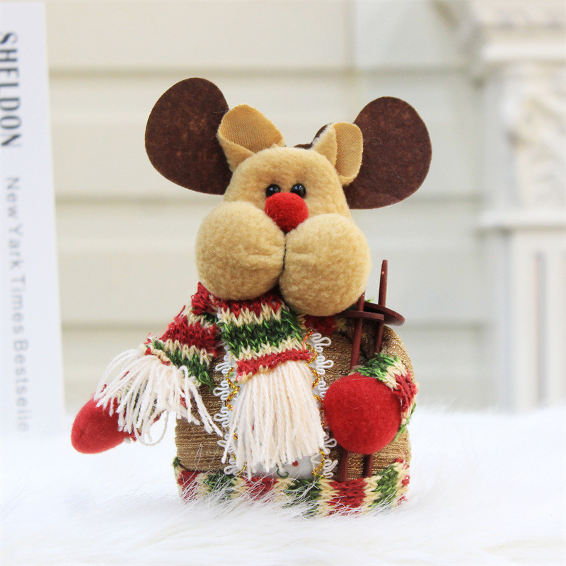 Muñecas de Navidad transfronterizas 18cm Papá Noel muñecas de pala muñecas decoraciones para el hogar regalos de Navidad para niños