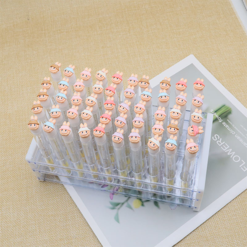 LABUBU独立试管装一次性睫毛刷卡通可替换水晶化妆刷眉梳美睫梳子|undefined