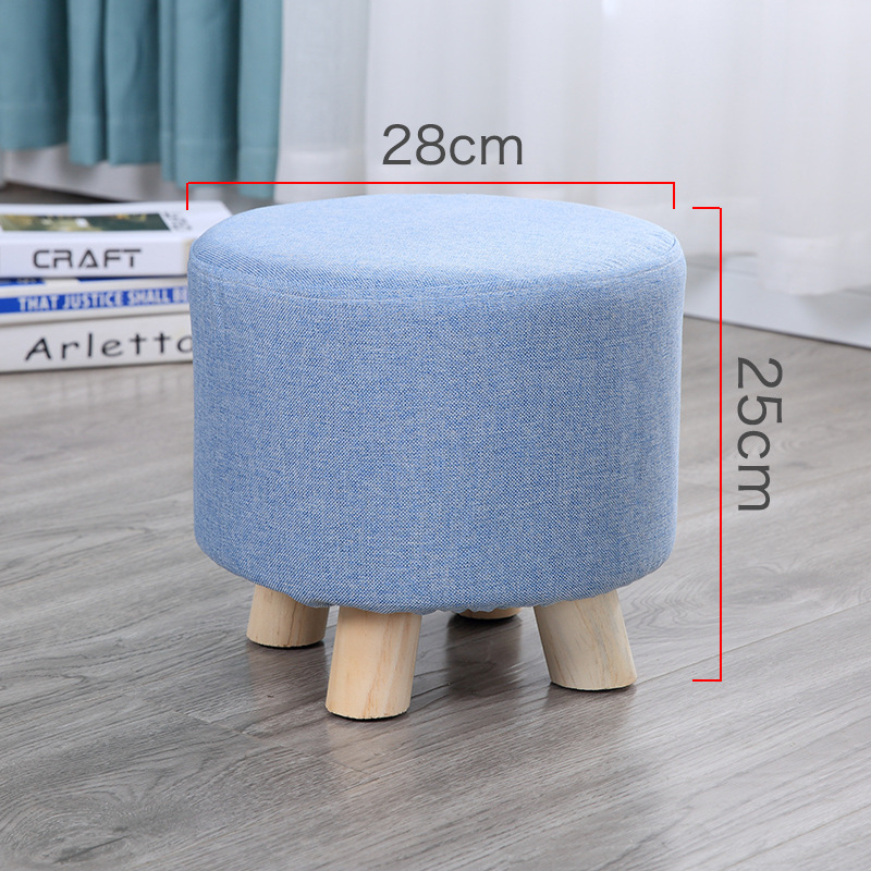 Taburete pequeño Internet celebridad hogar tela taburete bajo sala de estar creativa sofá taburete lindo taburete redondo zapatos Cambio de heces perezoso banco pequeño