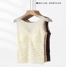 轻熟风蕾丝吊带背心女秋冬新款美背修身显瘦打底内搭短款抹胸上衣