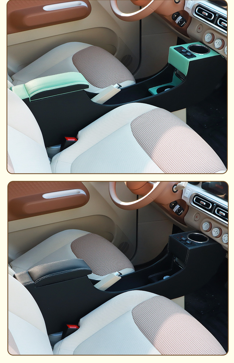 Suitable for Wuling Hongguang miniev Macaron third-generation armrest box mini car interior decoration armrest box