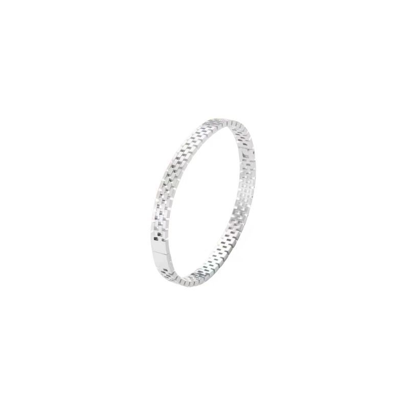Pulsera de acero de titanio para niñas nicho de sentido de alto grado cielo estrellado no se desvanece Diamante-incrustado exquisito diamante ins estilo completo pulsera de diamantes