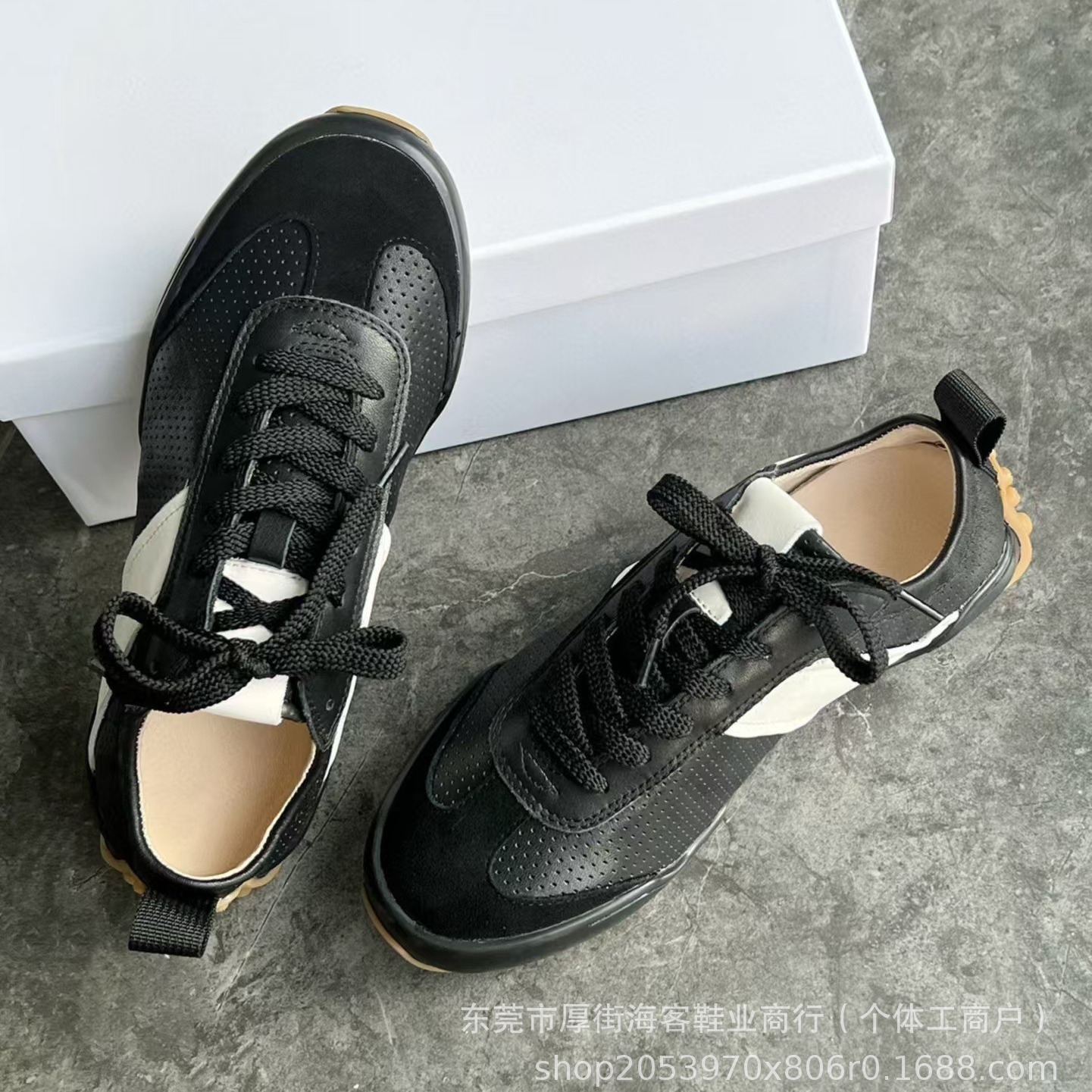 빈 표준 DOUDOU FORREST GUMP 신발 동관 하이 에디션 레이스 업 독일 훈련 신발 헤드 레이어 COWHIDE 컬러 매칭 통기성 캐주얼 운동화