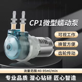 CP1直流有刷电机微小型蠕动泵实验室循环12/24V抽水泵吸水进样泵