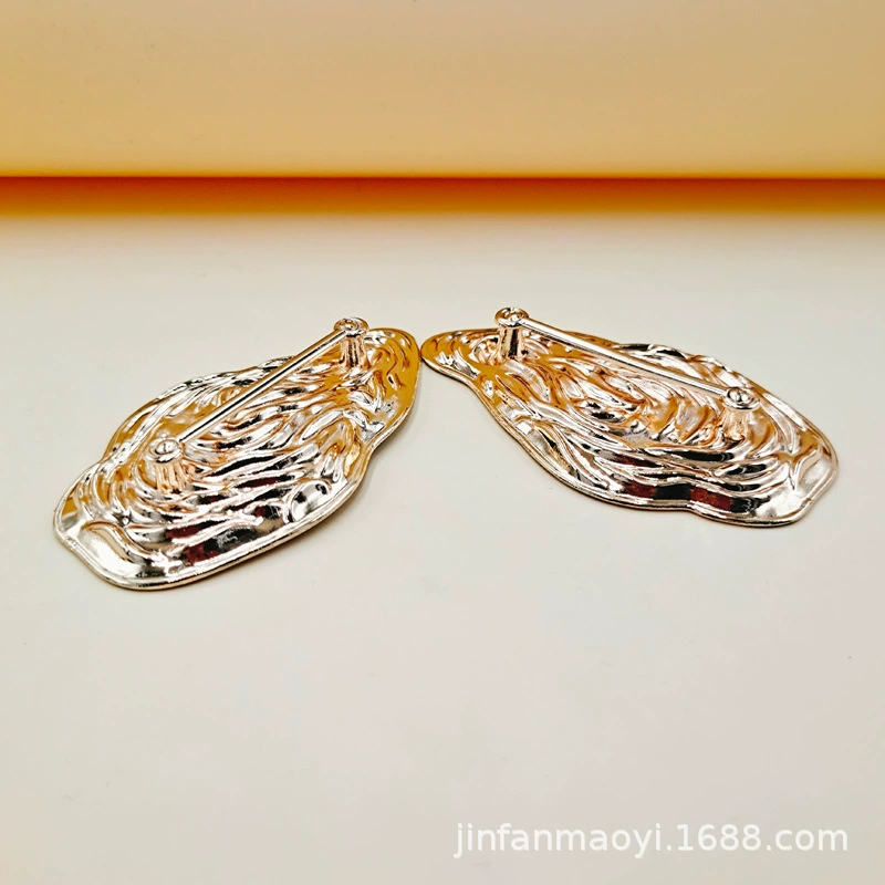 Гладкая металлическая пряжка-зажим, элегантный длинный зажим в форме банта, асимметричная соединительная пряжка, декоративная пряжка в форме ракушки морской звезды