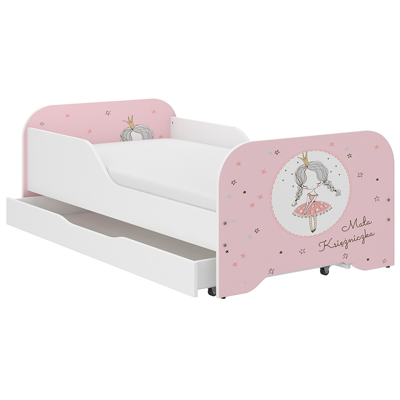 Simple cama para niños cama individual niños y niñas pequeño dormitorio con cajón de almacenamiento patrón de cama opcional