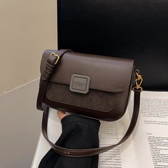 レトロで高級感のあるおしゃれな豆腐バッグ 秋冬のネット人気商品 多用途な小さめスクエアバッグ 軽い高級感のニッチなショルダー/斜め掛けバッグ