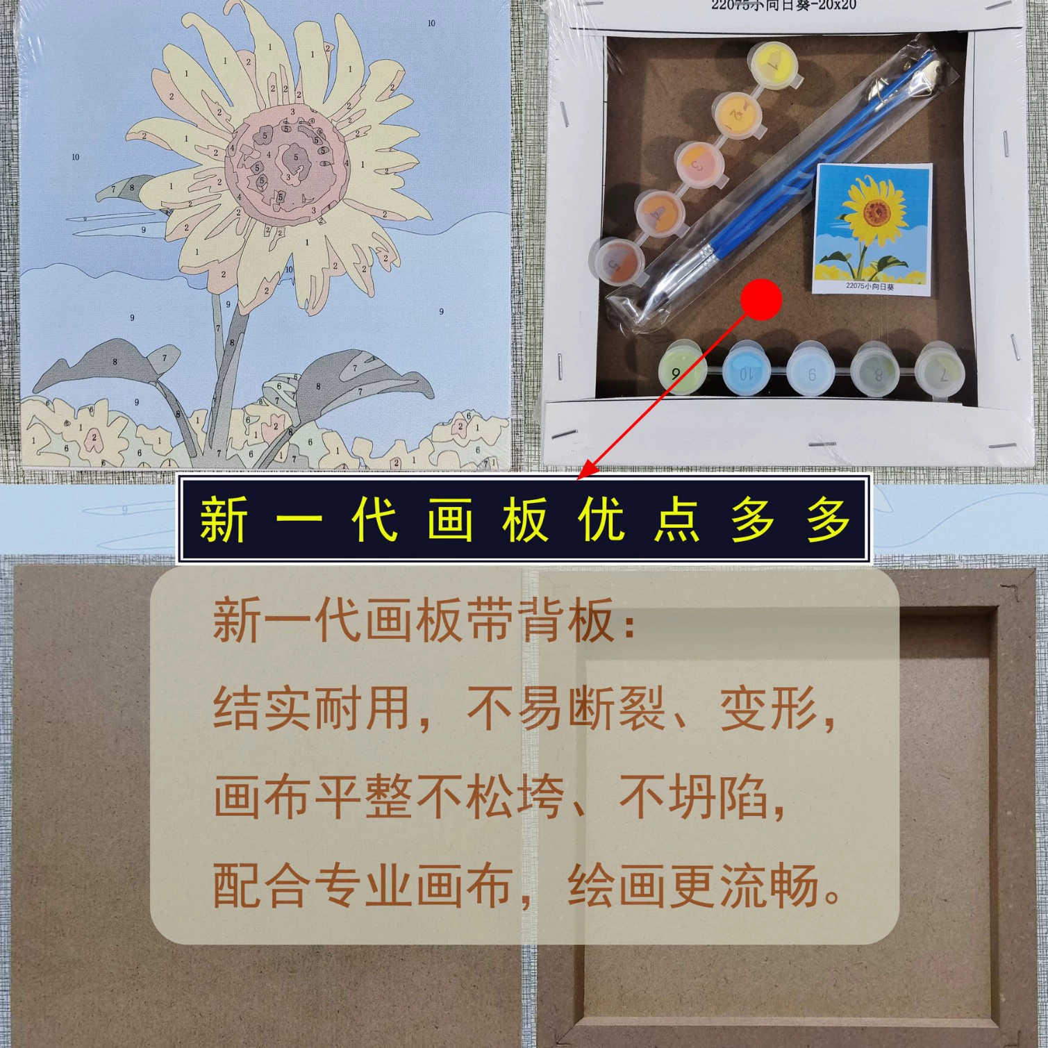 Handmade Acrylic Canvas Art Print, Square 20×20 / 30×30 cm, Sealed Backing, Giftable Designs