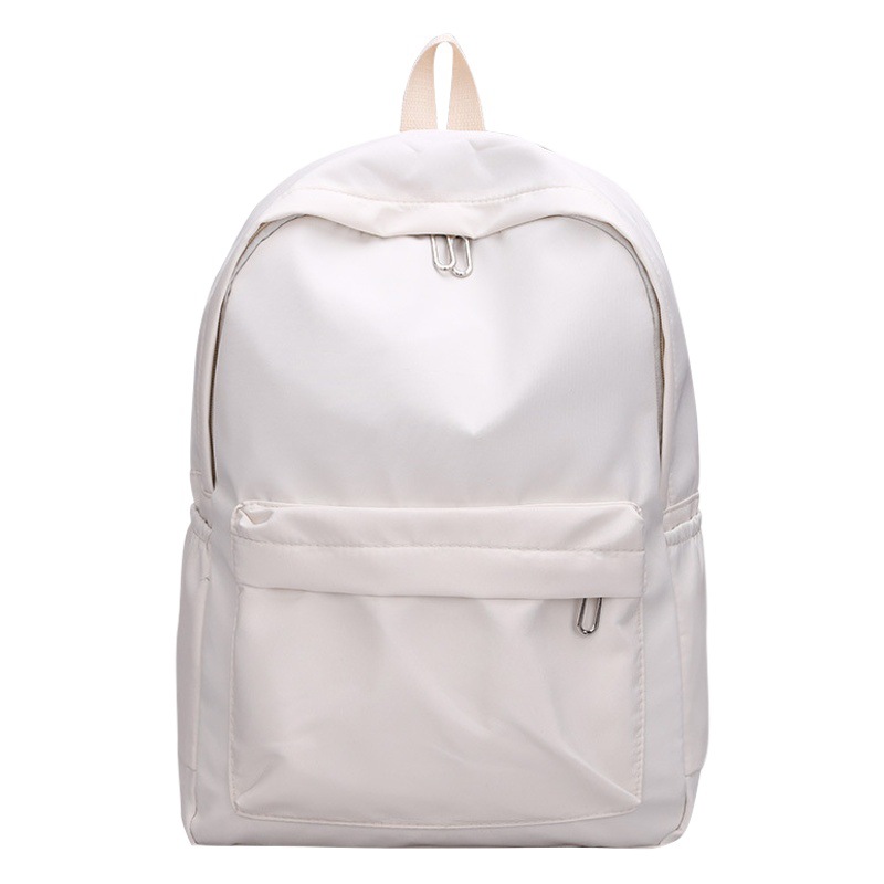 Mochila de las mujeres de moda popular Comercio exterior simple color sólido gran capacidad bolso de escuela para estudiantes de secundaria y superior