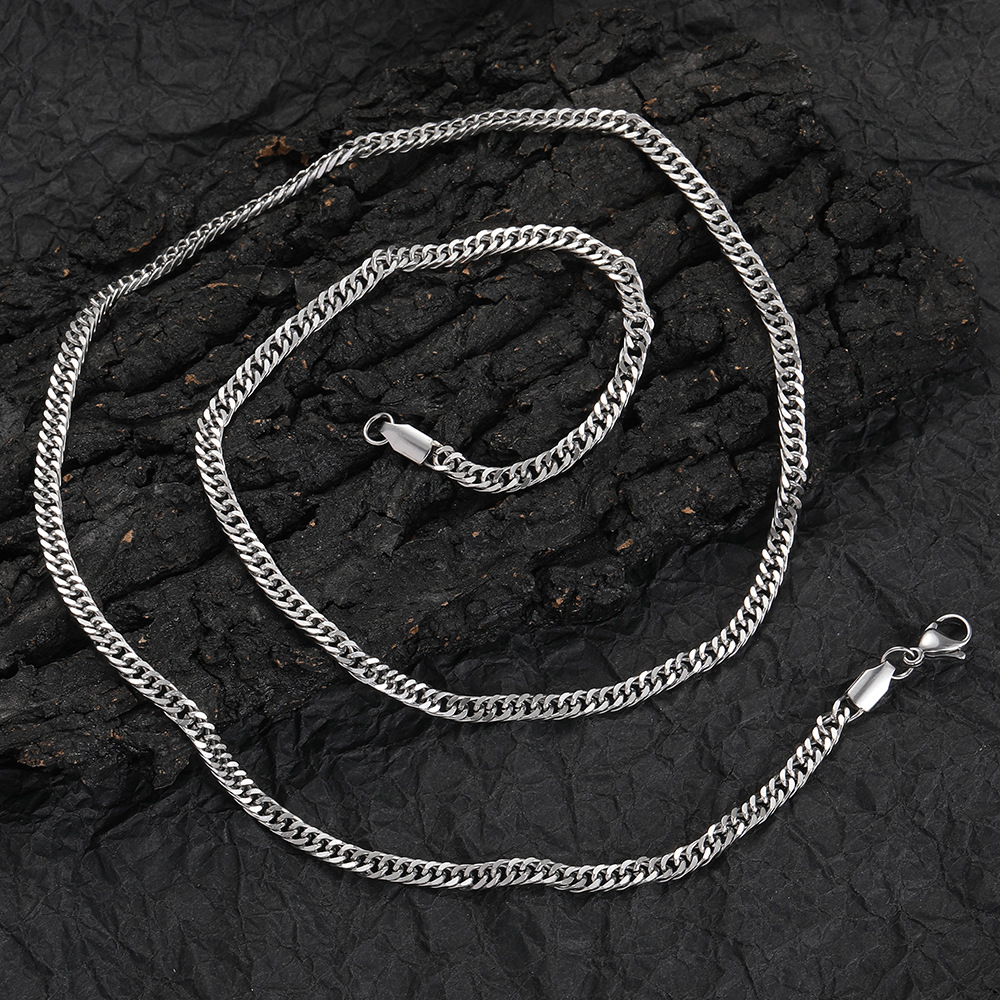 Fashion Solid Color Stainless Steel Plating Necklace 1 Piece