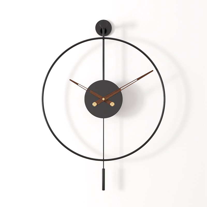 Amazon simple reloj de pared sala de estar de estilo europeo reloj swing martillo redondo creativo reloj decorativo Reloj de pared transfronterizo al por mayor