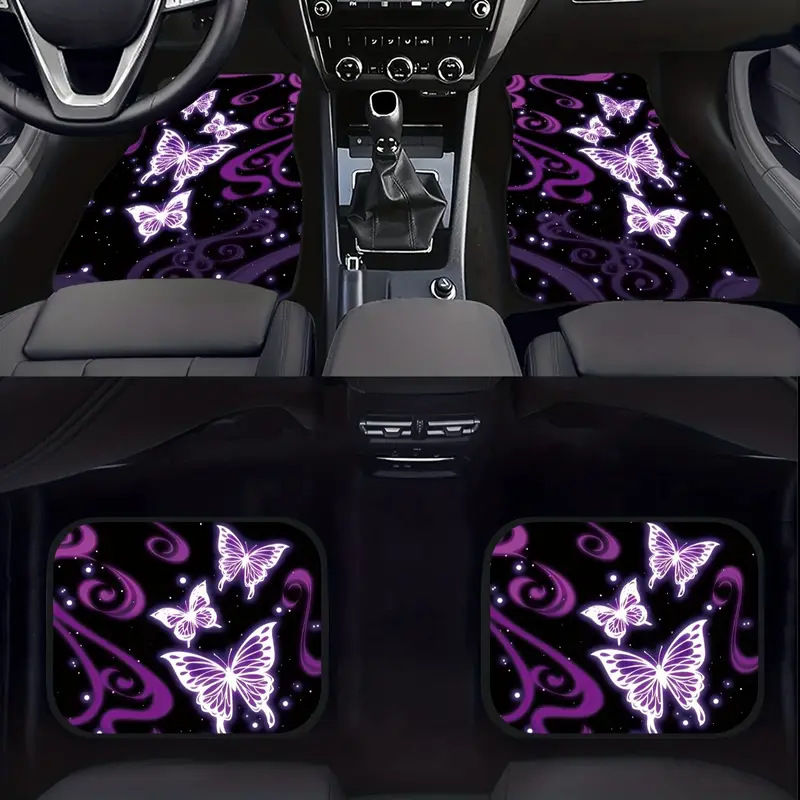 Amazon Temu American Car Floor Mats Four-Piece Set Car Interior Decoration Floor Mats Stain-Resistant Floor Mats Ready for Labeling and Delivery