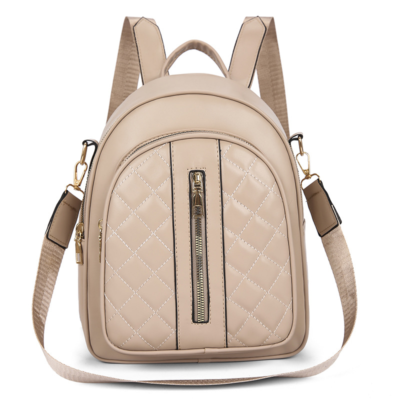 Bolsos para mujer 2023 nueva mochila de cuero suave casual para mujer, mochila pequeña multifuncional de viaje simple y ligera de moda