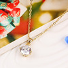 Fashionable accessory, metal pendant, universal necklace, European style, light luxury style
