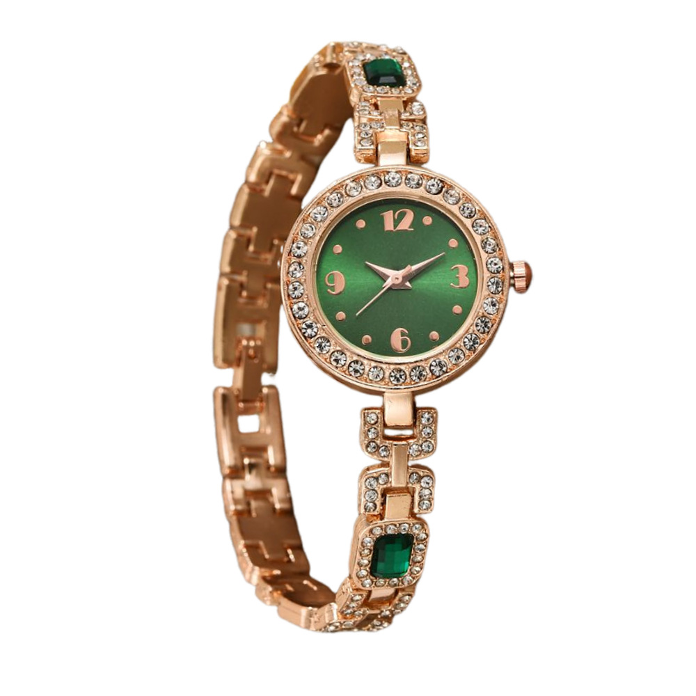 Nuevo estilo estudiante estilo coreano temperamento pequeño redondo brazalete de diamantes temperamento de moda pulsera pequeña reloj digital para mujer