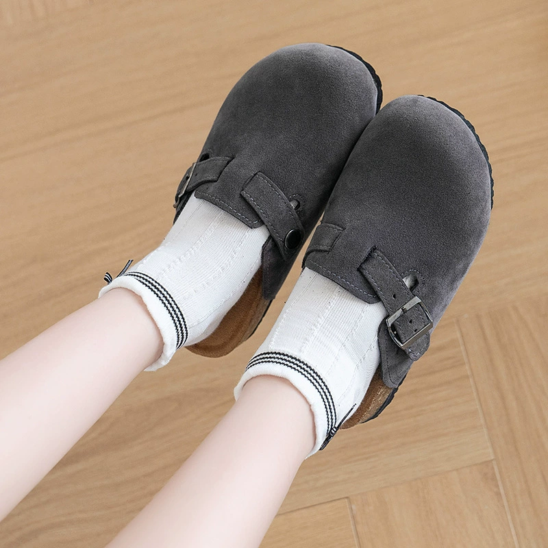 Корейские детские ботинки Bucken 2023 зимние новые пробковые ботинки для мальчиков ретро для девочек повседневные детские тапочки